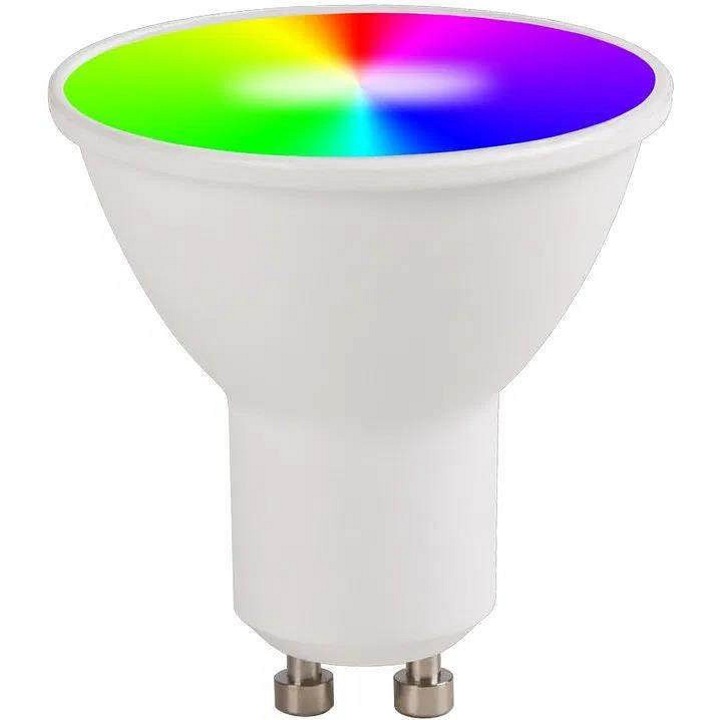 Bec LED Iget BS2, RGB, reglabila, alb, 5.5W, GU10, 50x56mm