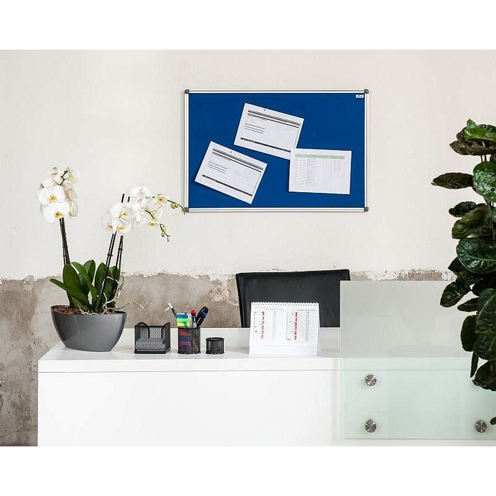 Aveli textil panel 90x120 cm kék alumínium keret