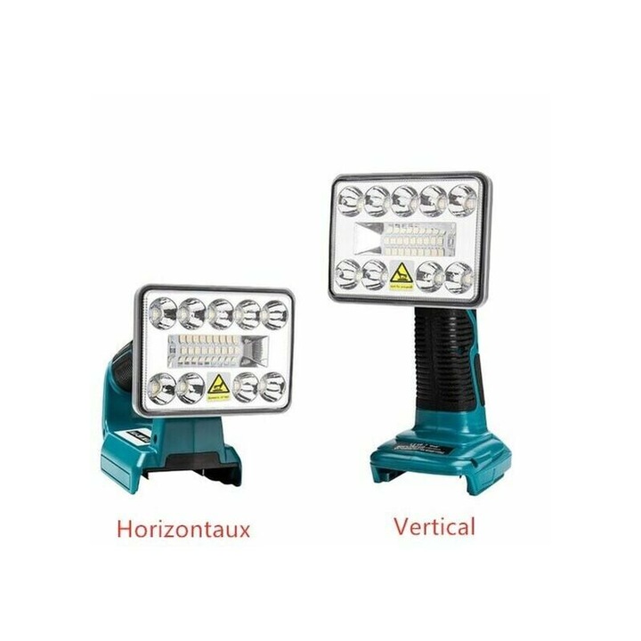 Външен фенер Tigrezy с USB за батерия Makita - 3 инча вертикален