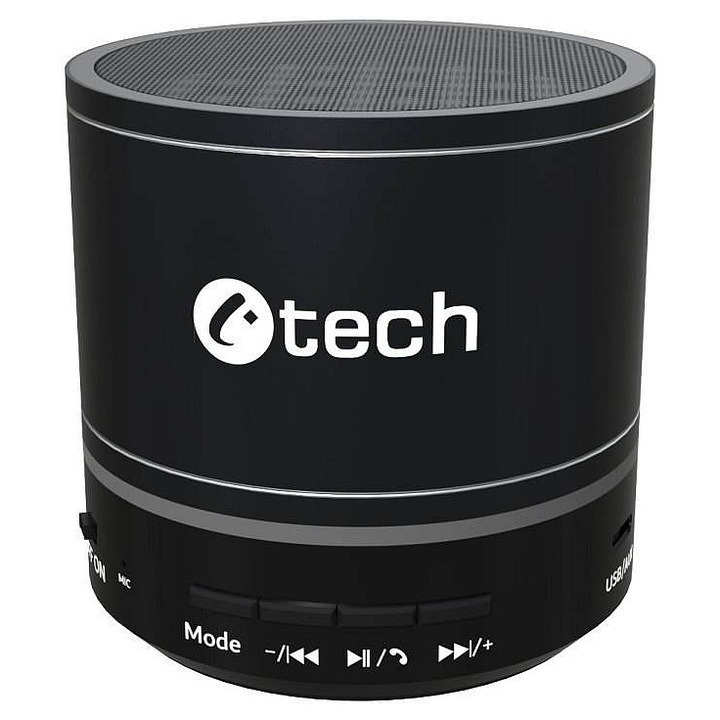 Boxa portabila C-Tech SPK-08B, bluetooth, negru, 6x6x6cm