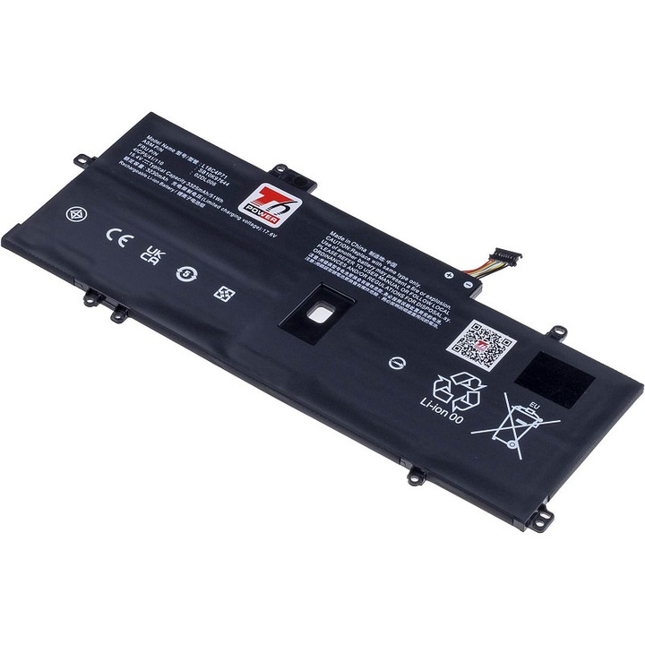 Baterie T6 POWER pentru Lenovo ThinkPad X1 Carbon Gen 7/8, X1 Yoga Gen 4/5, 3325 mAh (51 Wh), Li-Pol, 4 celule, 15.4 V, negru