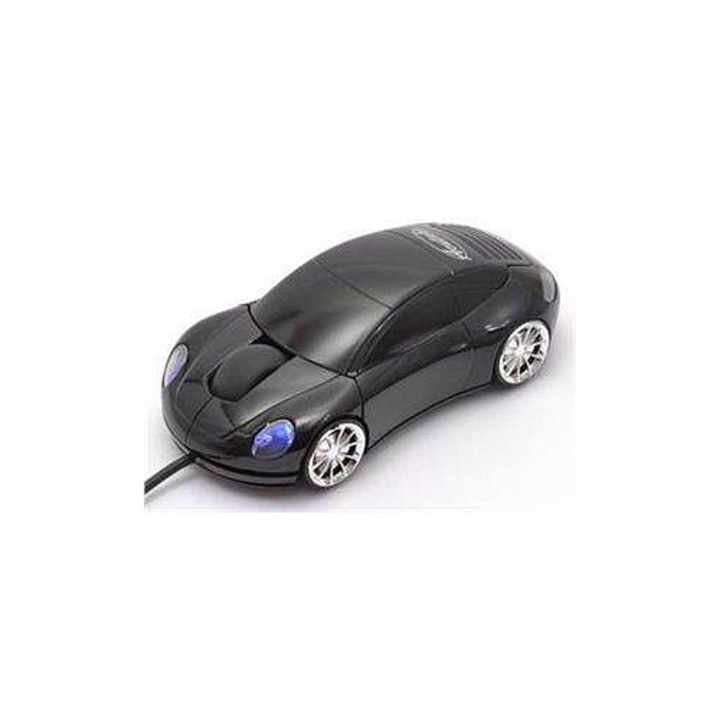 Egér optikai/maus Acutake Extreme Racing BK2, 1000 dpi, LED világítás, autó alakú design, USB, 3 gomb, fekete, 1 db