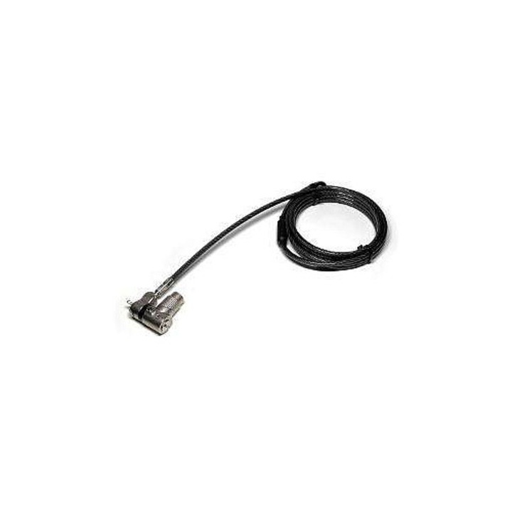 PORT Designs PORT CONNECT biztonsági/lopásgátló kábel, 2 kulcs, fonott acélkábel PVC bevonattal, nikkelezett cinkötvözet ház, ezüst, 2 m