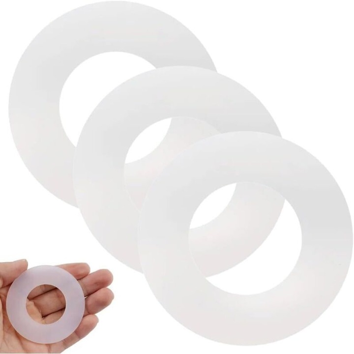 Set garnituri rezerva pentru rezervor toaleta, 3 piese, silicon, 63x32mm