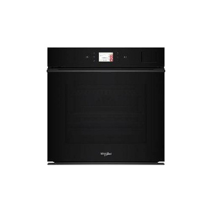 Cuptor incorporabil Whirlpool WOI9A8PT1SBA, cuptor electric cu curatare pirolitica si hidrolitica, control electronic si timer, sine telescopice, Negru, 73 l
