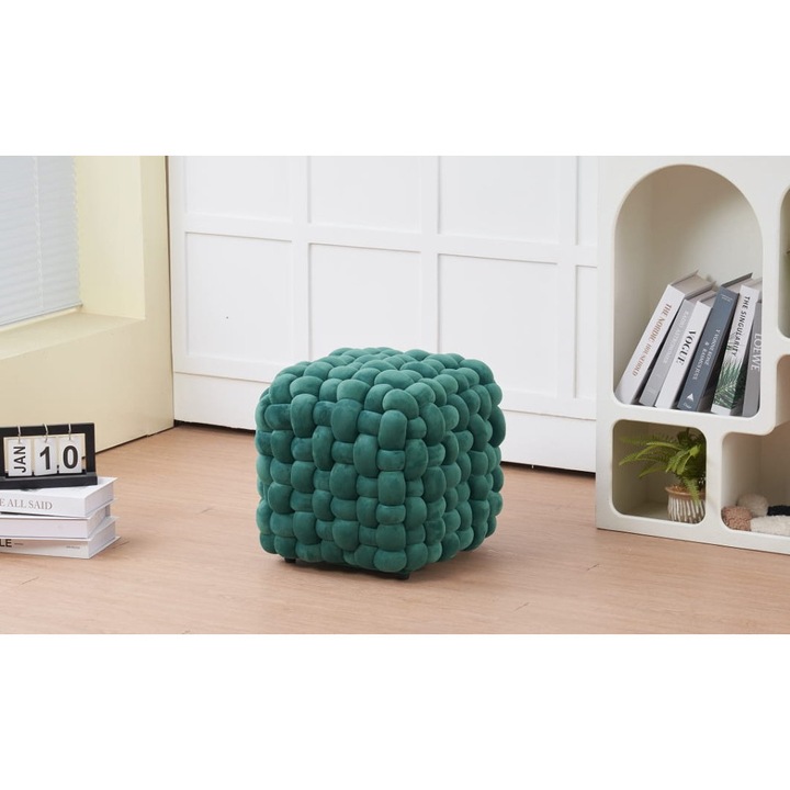 Taburet P031, 50x50x41cm, Verde