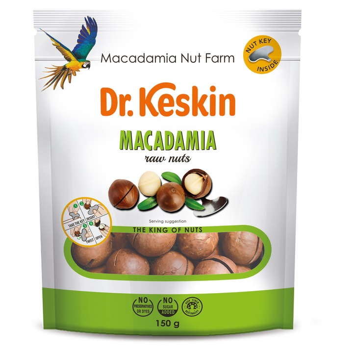 Макадамия ядки Nut farm, сурови, предварително нарязани с черупки, 150 гр