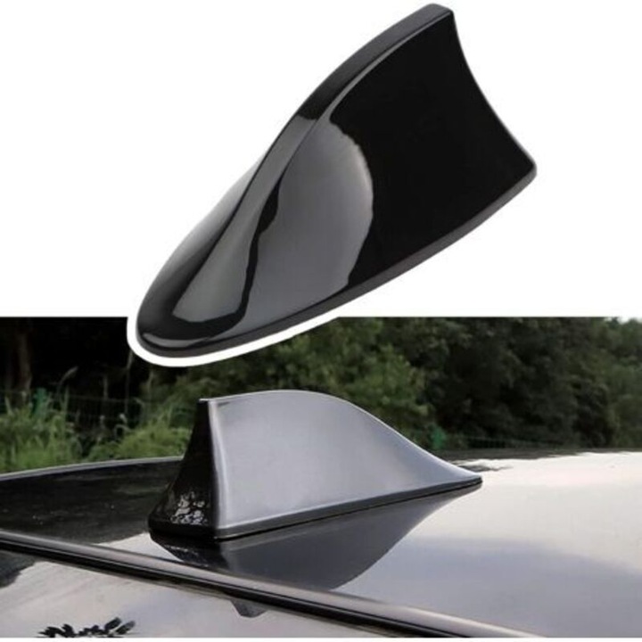 Antena auto rechin universala neagra 12x5cm