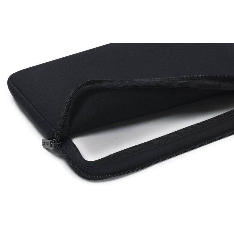 Dicota, husa pentru laptop din neopren sintetic, usoara, rezistenta la apa, fermoar cu captuseala anti-zgarieturi Perfect 10-11.6, negru, 11.6 inch