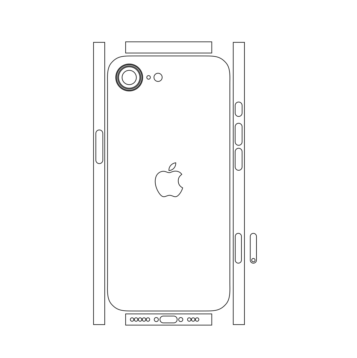 Folie iSkinz pentru Apple iPhone 17e - Neon Roz, Split Cut, Skin Adeziv Cover, Protectie pentru Carcasa Spate si Laterale