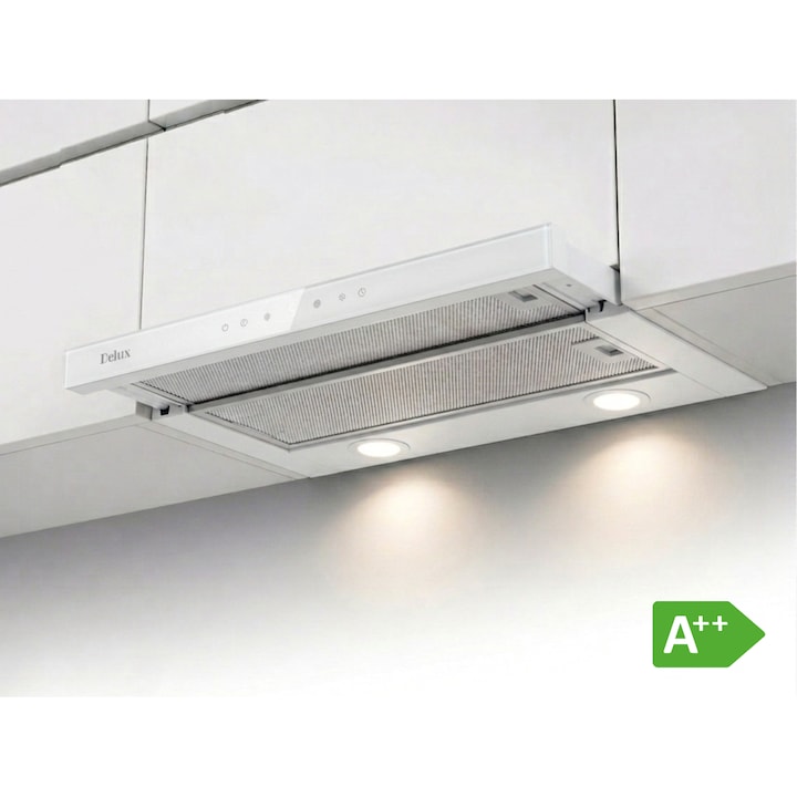 Hota incorporabila DeLux Integra Max 950mc/h, clasa A++, motor brushless, 60cm, 9 trepte, alb