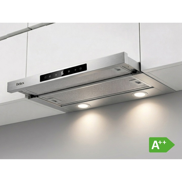 Hota incorporabila DeLux Integra Max inox 60cm 950mc/h 9 trepte