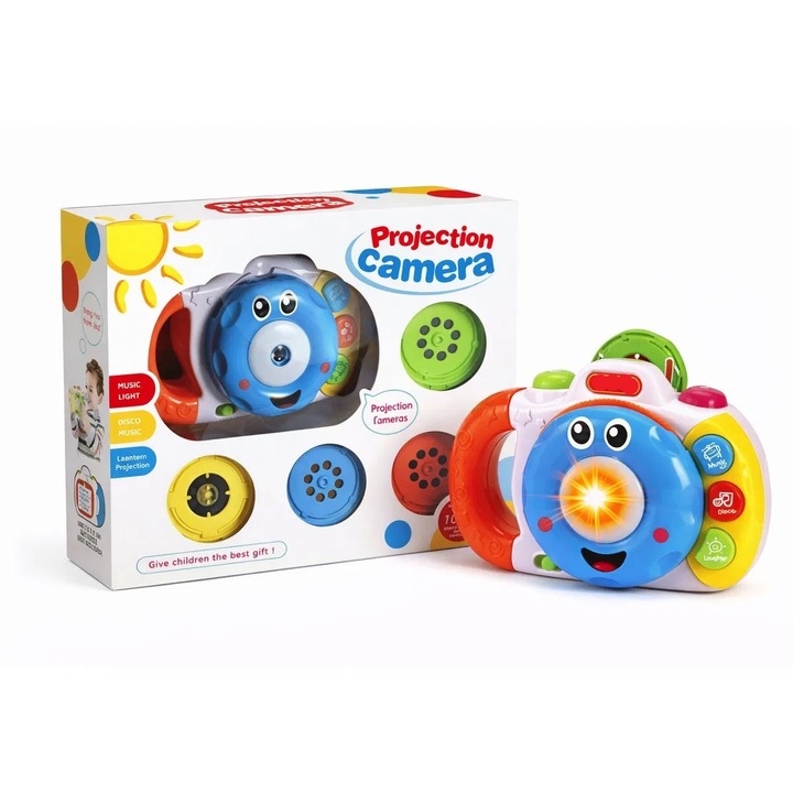Játék fényképezőgép gyerekeknek vetítésekkel és dallamokkal Projection Camera, EMC ONSHOP®