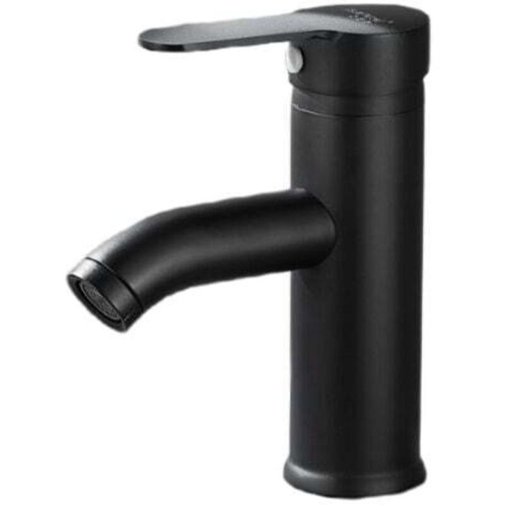 Baterie lavoar, robinet mixer, negru mat, dimensiuni standard