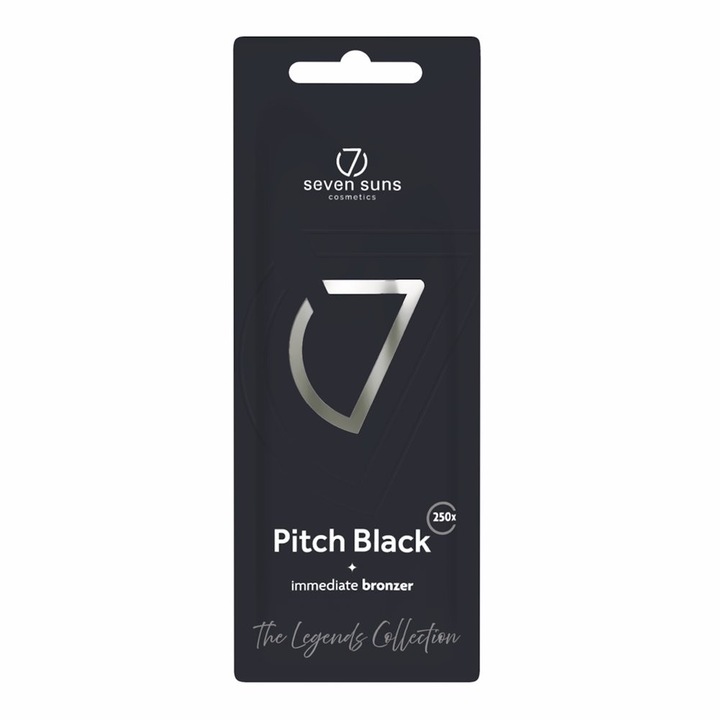 Крем за солариум 7suns Pitch Black, бронзант за ултра тъмен тен, 15 мл