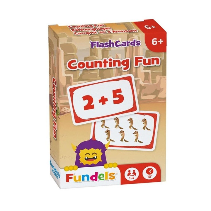 Cartamundi Counting Fun oktató kártyacsomag számok tanulásához, állatos témával, többszínű