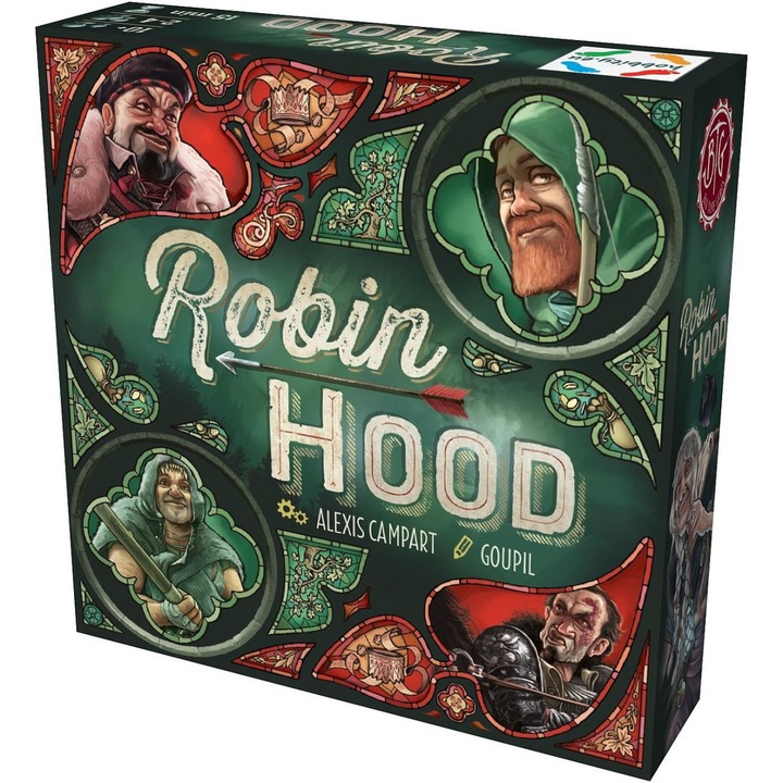 Joc de carti strategic HOBBITY Robin Hood: Seriful din Nottingham, joc de strategie cu cutie ilustrata, produs licentiat, multicolor, 1 buc.