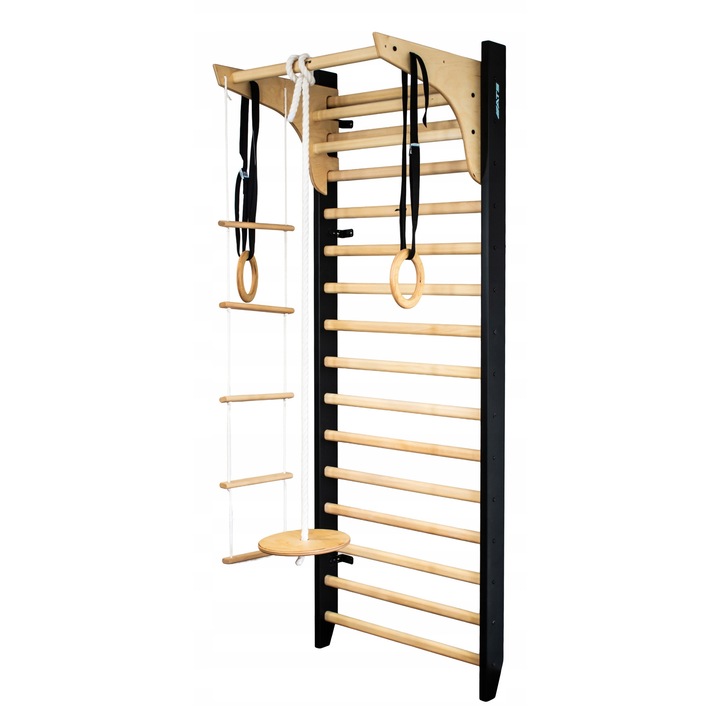 Scara de gimnastica pentru copii, loc de joaca pentru acasa, din lemn, SET ATS