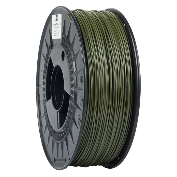 3DPower PET-G Filament 1.75mm katonai zöld 1kg