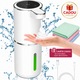 Dispenser automat sapun lichid si spuma, fara atingere, senzor infrarosu, 4 niveluri dozare, rezervor 380 ml, reincarcabil USB-C, indicator baterie LED, montare perete sau blat, alb