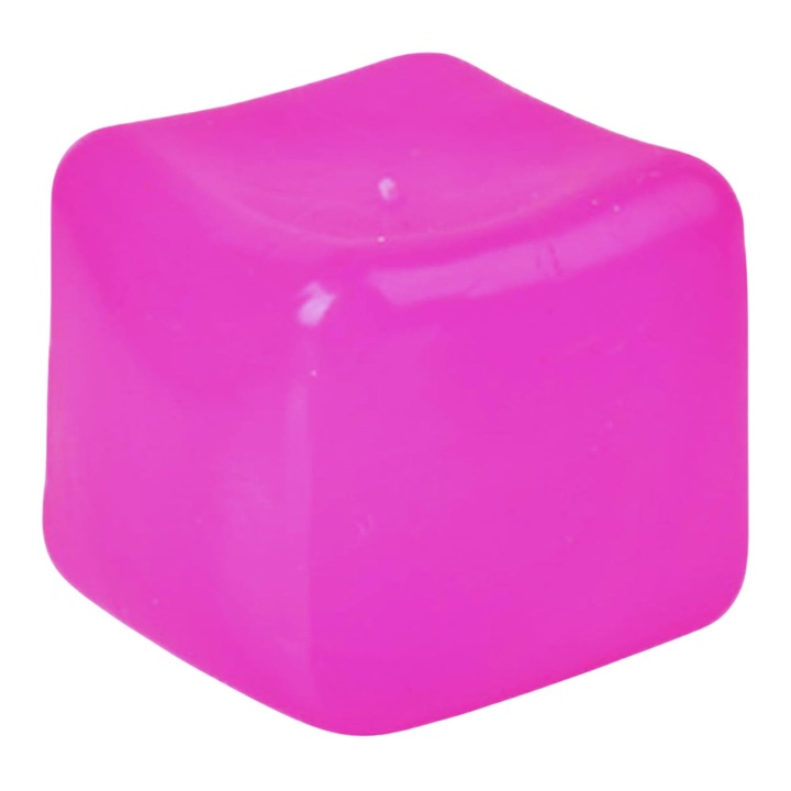 Cub Fidget 3D de Gheata, Flippy, Model Simplu, Jucarie Antistres din Maltoza, 110 g, 4.5x4.5x4.5 cm, Comprimabil cu Revenire Lenta, Mov