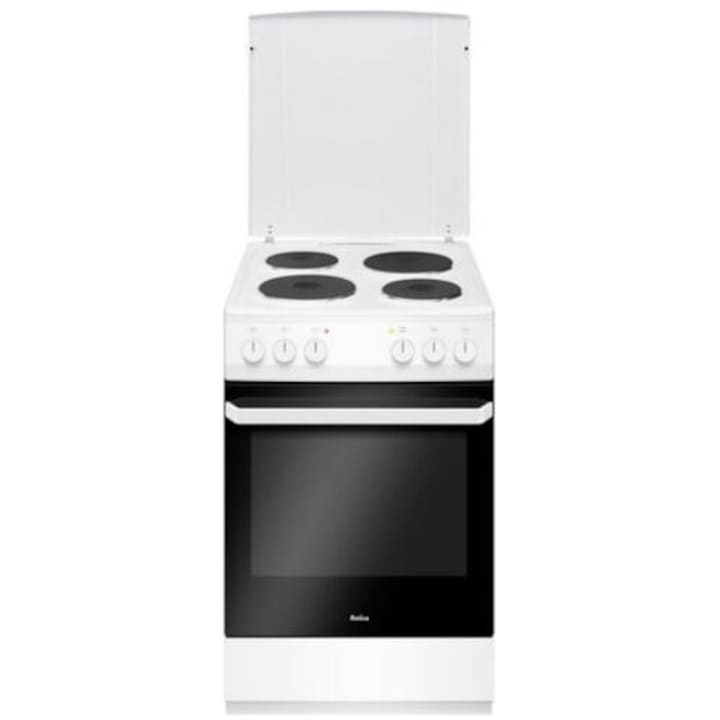 Aragaz electric Amica, 58EE1.20 W, 1.20W, Alb, extrudat, 50 cm latime, electric, 69L