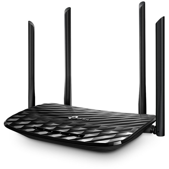 Router wireless TP-Link Archer A6, AC1200, Banda dubla, 2.4 GHz/ 5 GHz, 867 Mbit/s, Wi-Fi 5, Gigabit Ethernet