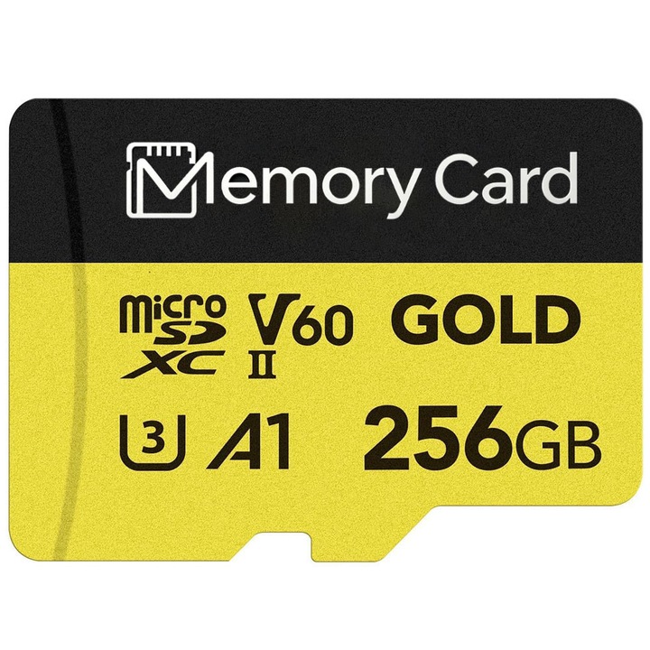 Card microSDXC 4K Camera Extreme, 256GB, UHS-I U3 A1, Clasa 10, citire pana la 100 MB/s, scriere pana la 60 MB/s, cu adaptor SD, rezistent waterproof/shockproof, negru/maro