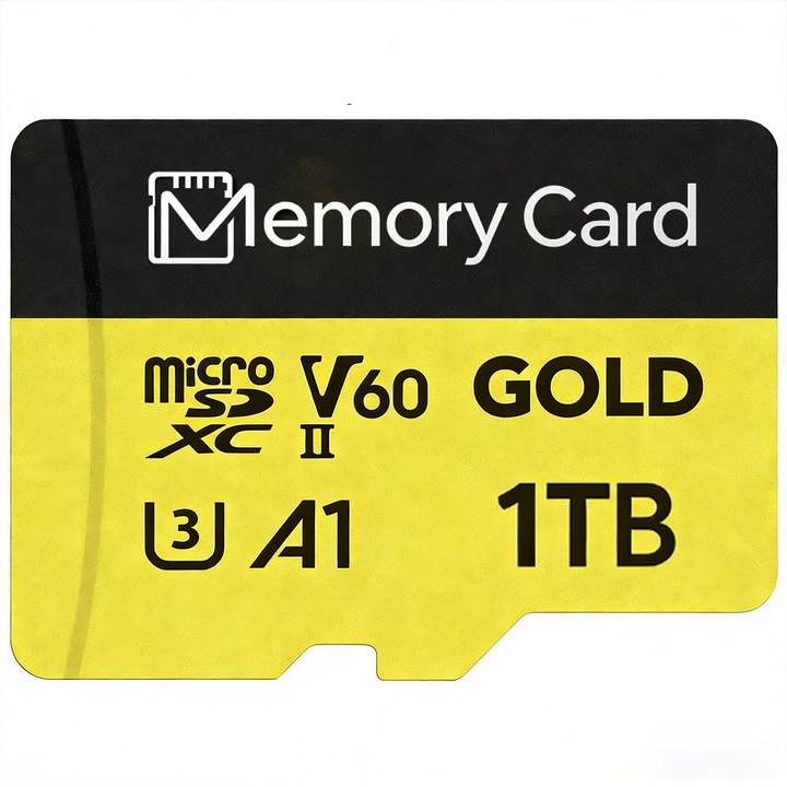microSDXC карта памет от 1TB с адаптер в пълен размер, A1, U3, скорост на четене до 100 MB/s