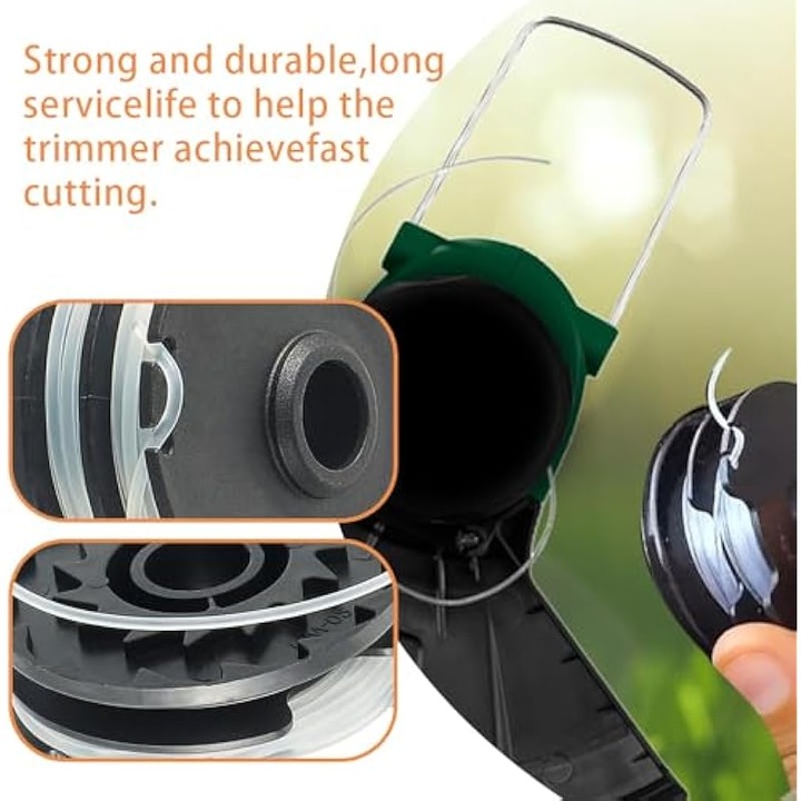 Set 2 tamburi cu fir pentru motocoasa 20-Li, rezistent, flexibil