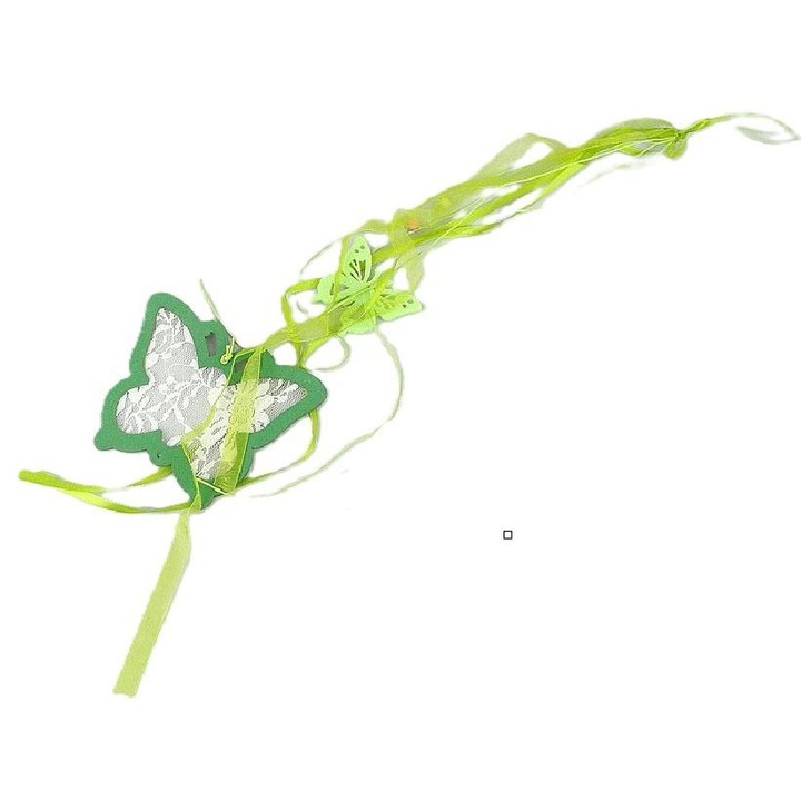 Húsvéti dekoráció/dísz ADAR, függő, pillangókkal és csipkével, többszínű, 55 cm