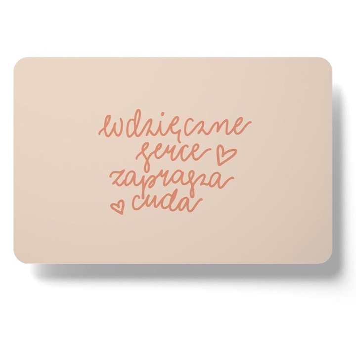 Magnet de frigider Szaron Wdzieczne Serce, dreptunghi, 55x80 mm, multicolor