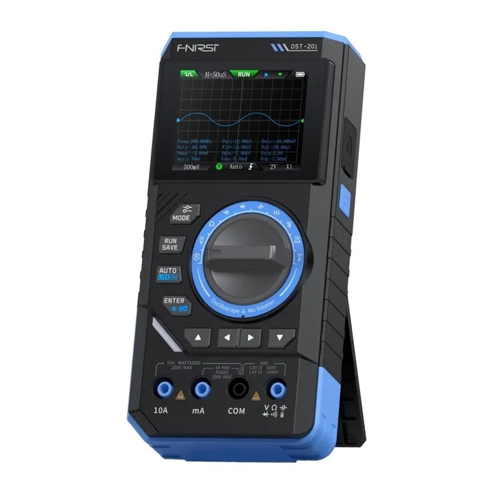 Multimetru digital portabil 3 în 1 FNIRSI DST-201, osciloscop, generator de semnal, ecran color TFT 2 "8", 3000 mAh