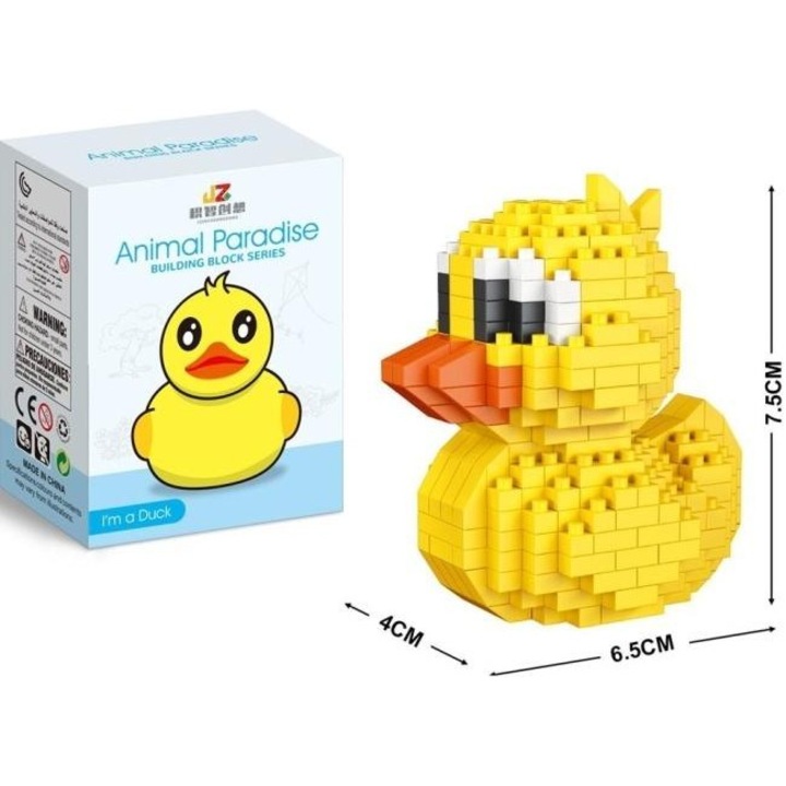 Set de constructie Merkpol Animal Paradise ratusca, microblocuri de asamblat, cutie colectionabila cu fereastra, multicolor, 320 piese