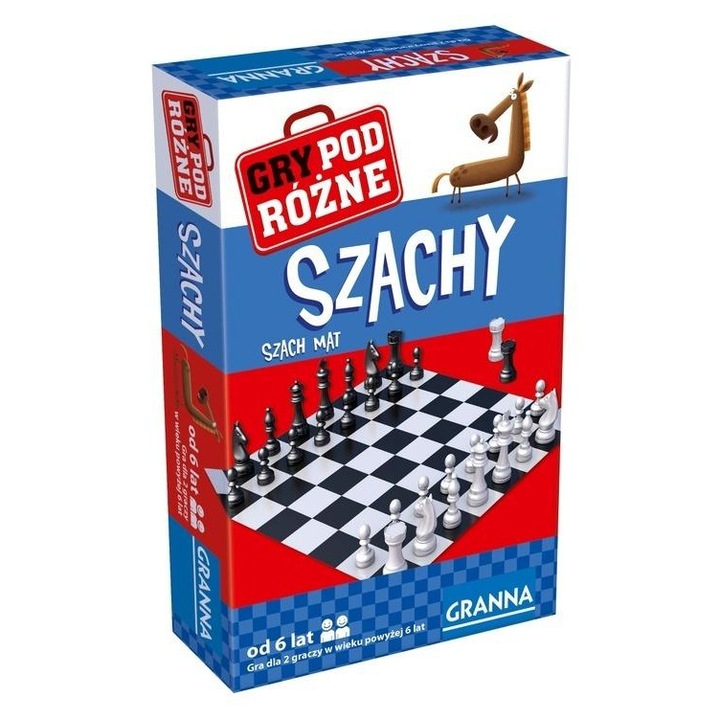 Joc de sah Granna de calatorie strategic, clasic, pentru 2 jucatori, Multicolor, 1 set