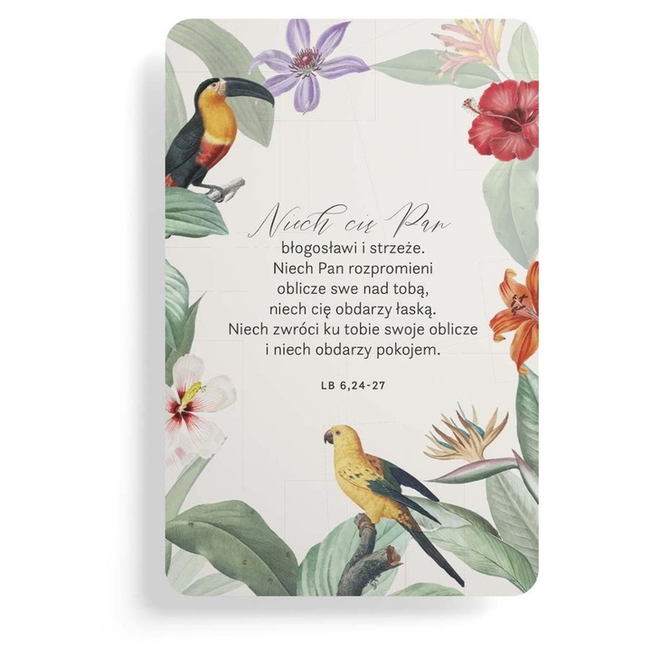 Magnet de frigider Szaron Binecuvantare LB 6,24-27, cu text religios, autoadeziv, Multicolor, 58x81 mm