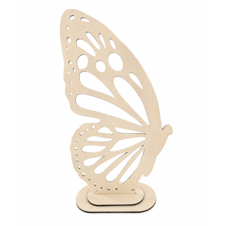 Decoratiune fluture 90 cm crem