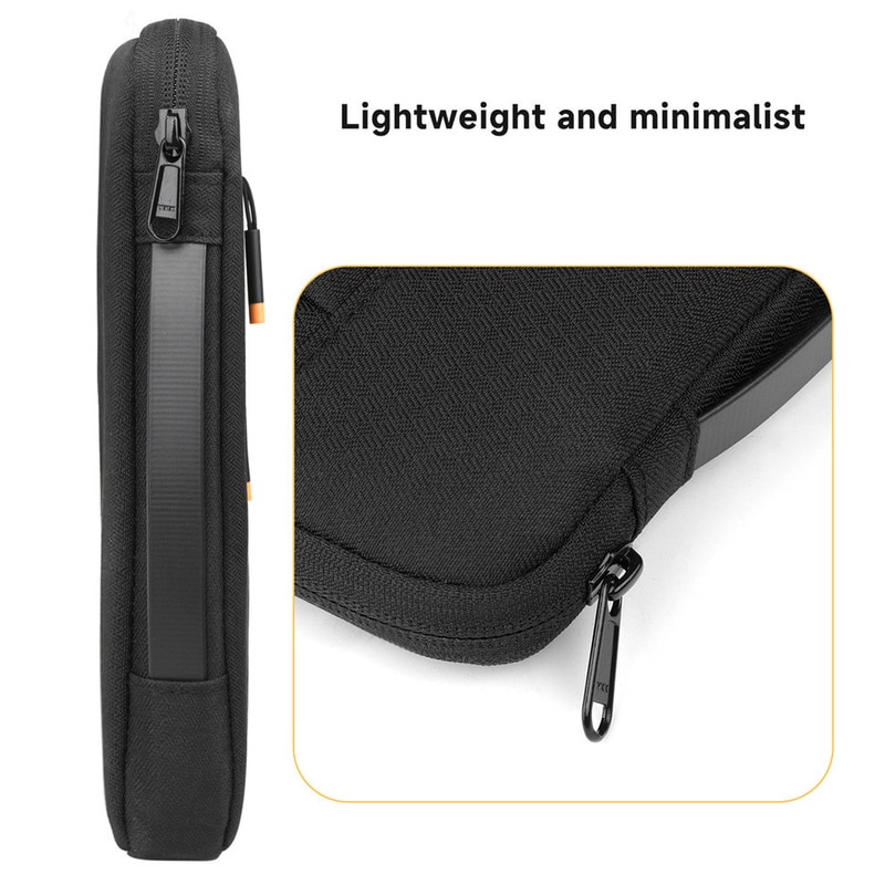 JOMAA, Husa laptop din poliester, rezistenta la apa, cu interior antisoc si bretea reglabila, Negru, 14 inch