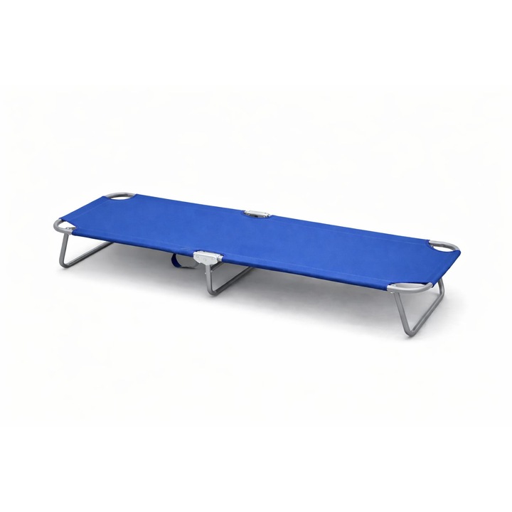 Sezlong cu spatar reglabil, poliester 600D/PVC, 55x186x25cm