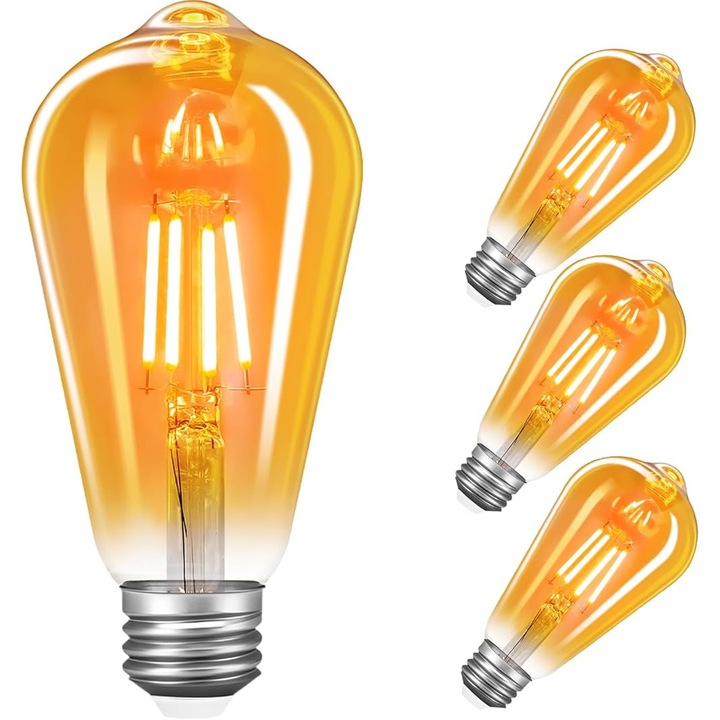 3 db E27 Vintage LED Izzó Készlet Meleg Fehér 30x60mm