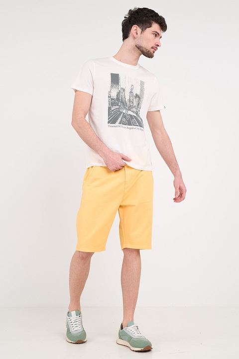 TIMEOUT, Pantaloni scurti chino cu buzunare, Galben