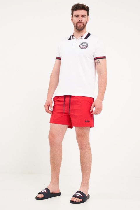 TIMEOUT, Pantaloni scurti de baie cu snur, Rosu vermillion
