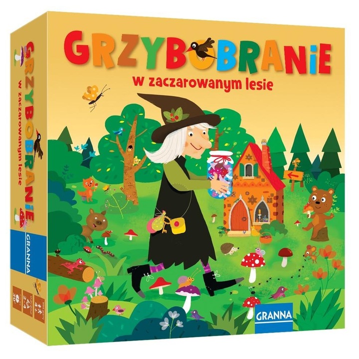 Настолна игра Granna Przygoda z Grzybami 3D, настолна игра с 3D елементи, за деца 4+, Многоцветна, 1 бр