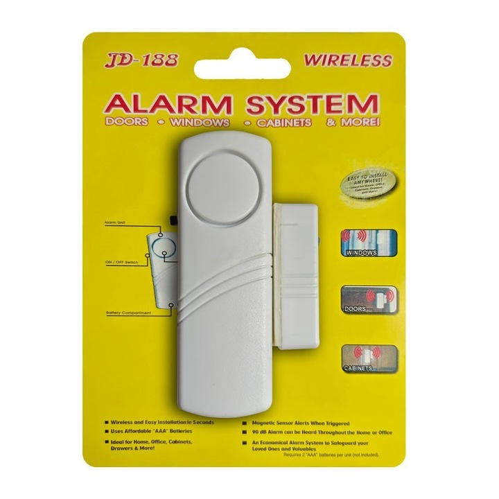 Alarma la deschidere usa sau fereastra wireless 120dB