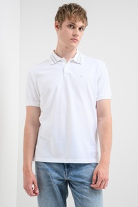 CALVIN KLEIN JEANS, Tricou polo din bumbac, Alb, M