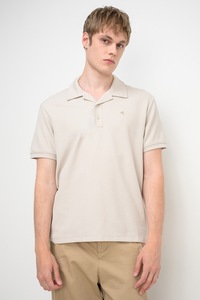 CALVIN KLEIN JEANS, Tricou polo cu model uni, Alb fildes, M