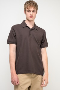 CALVIN KLEIN JEANS, Tricou polo cu model uni, Maro inchis, M