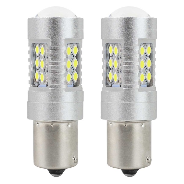 BA15S P21W CANBUS 3030 24SMD 1156 Fehér 12V/24V autó LED szett
