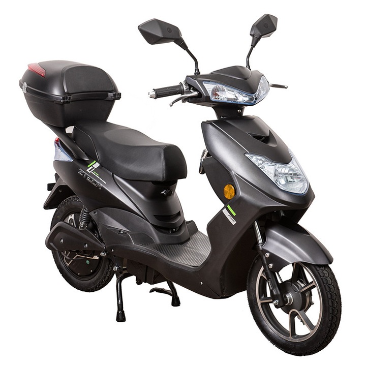 Scuter Electric ZT-27, Autonomie 40km, Fara Permis de Conducere, Carte RAR inclusa, Motor 900W, Ideal pentru Oras, Economic, Negru