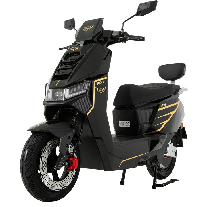 Scuter electric RDB RAC, 2000W, fara permis, 25 km/h, negru + CIV inclus